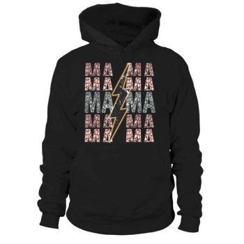 Mama Distressed Lightning Bolt Hoodies