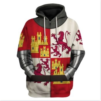 Loose Colorful Dog Pattern Animals Zip-Up Hoodie