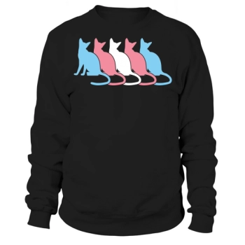 Trans Pride Cat LGBT Trans Sweatshirt