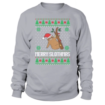 Merry Slothmas Ugly Christmas Sweatshirt