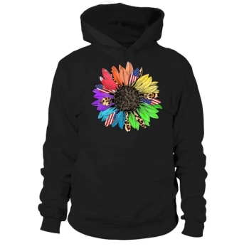 Sunflower LGBT American Flag Hoodies