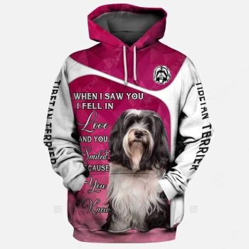 Temperament Pink Dog Pattern Animals Hoodie