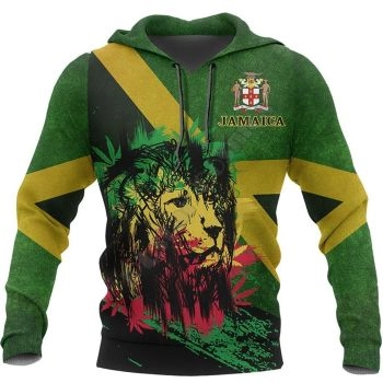 Popular And Vintage Green Lion Pattern Tattoos Hoodie