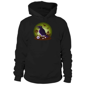 Halloween Party Horror Raven Hoodie