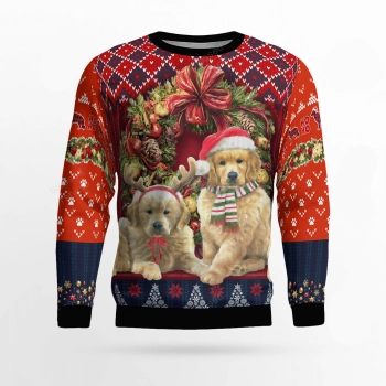 Ugly Christmas Sweater Christmas Golden Retriever