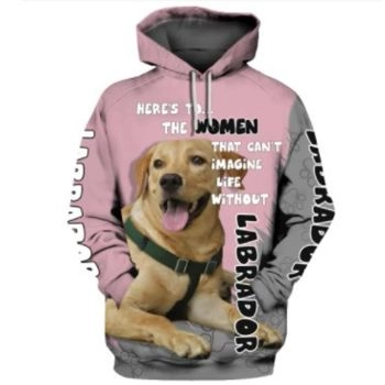 Gorgeous Pink Dog Pattern Animals Hoodie