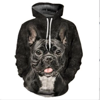 Classical  Black Dog Pattern Animals Hoodie