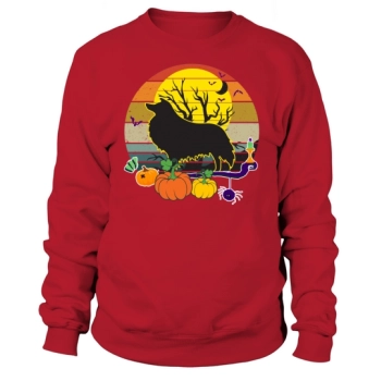 Collie Dog and Moon Halloween Costume Sweatshirt