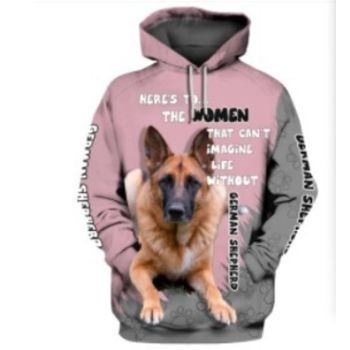  Classical  Pink Dog Pattern Animals Hoodie