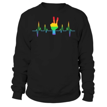 LGBT Gay Pride Heartbeat Sweatshirt