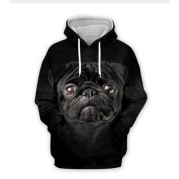 Street Black Dog Pattern Animals Hoodie