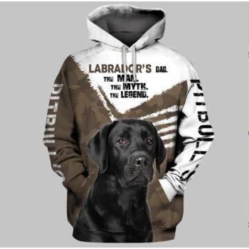 Temperament Brown White Dog Pattern Animals Hoodie