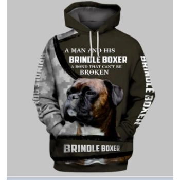 Gorgeous Brown Dog Pattern Animals Hoodie