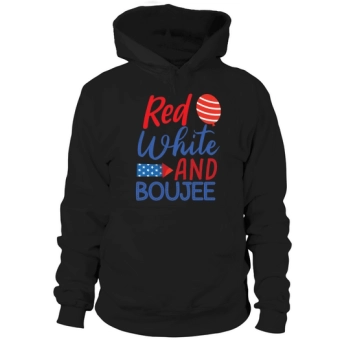 Red, White and Boujee Hooded Sweatshirt
