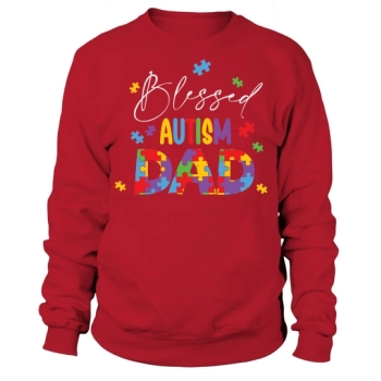 Autism Dad Blessed Puzzle Sweatshirt