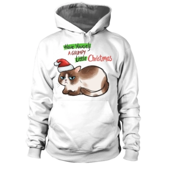 Funny Cat Christmas Have A Grrumpy Little Christmas Hoodies