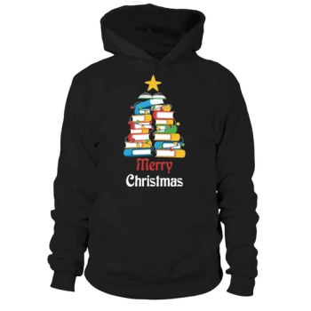 Merry Christmas Tree Love Reading Hoodies