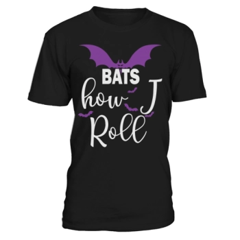 Bats How I Roll Funny Bat Halloween Shirt