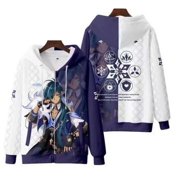 Cute Genshin Impact Kaeya Zip-Up Hoodie