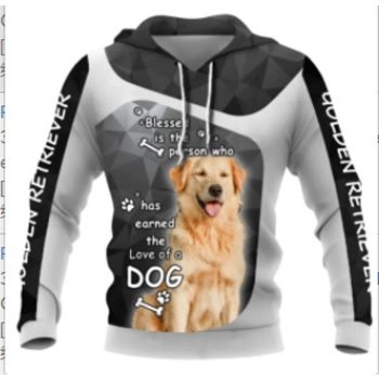 Classical And Elegance Black White Dog Pattern Animals Hoodie