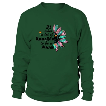 Halloween Nurse It Takes a Lot of Sparkle to be a Nurse Sublimation Sweatshirt