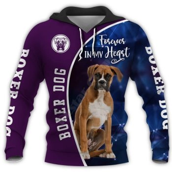 Gorgeous Blue Purple Dog Pattern Animals Hoodie