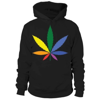 Gay Pride Rainbow Marijuana LGBTQ Hoodies