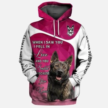 Precious And Cute Pink Dog Pattern Animals Hoodie