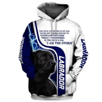 Popular Blue White Dog Pattern Animals Hoodie