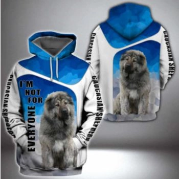 Classical  Blue White Dog Pattern Animals Hoodie