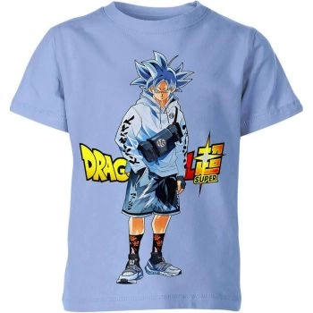 Goku's Serene Blue-Gray Dragon Ball Z Shirt