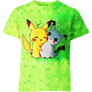 Mysterious Mirage Green Pikachu And Mimikyu DQS Shirt