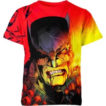 Batman: Pink and Yellow Dynamic Duo T-Shirt - Red and Yellow Accents for a Fun and Comfortable Look