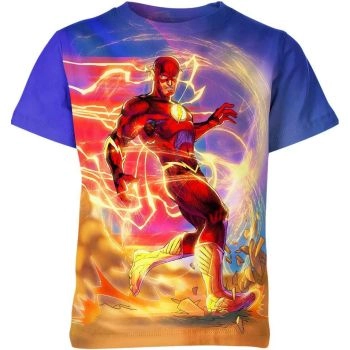 The Flash Running Shirt: Speedster in Motion - A Dynamic and Vibrant Multi-color Tee
