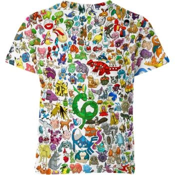 Colorful Fantasy Multicolor Pocket Monsters DQS Shirt