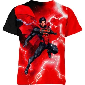 The Man of Steel's Fiery Spirit: Superman T-Shirt in Red - A Fiery Red Tee