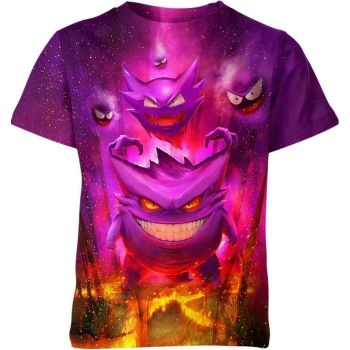 Enchanted Night - Gengar, Haunter, Gatsly Purple Pokemon Shirt