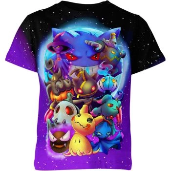 Mysterious Specter - Ghostlymon Pokemon Purple Shirt