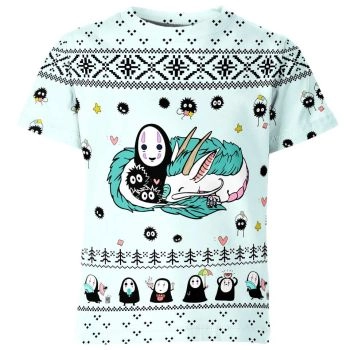 No Face Haku in Soft Blue Shirt