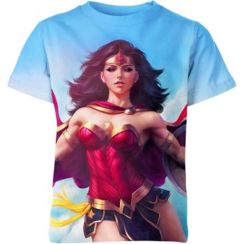 Amazonian Emblem - Wonder Woman Logo T-Shirt in Bold Blue