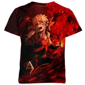 Blaze of Glory - Katsuki Bakugo From My Hero Academia Shirt in Fiery Red