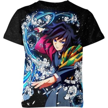 Unwavering Resolve - Giyu Tomioka Demon Slayer Black Shirt