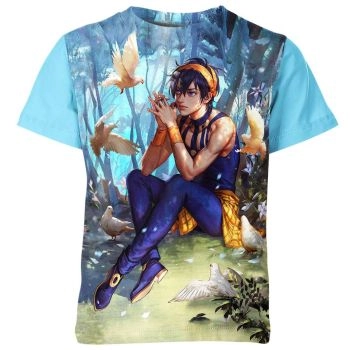 Mysterious Blue, Dynamic Multicolor Narancia Ghirga From Jojo's Bizarre Adventure Shirt