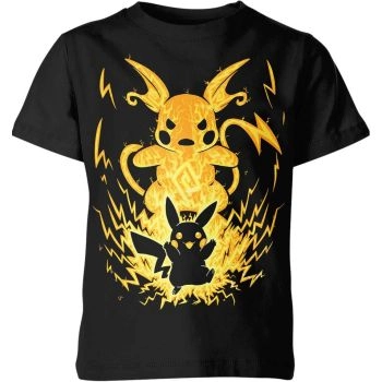 Thundering Impact Black Pikachu Raichu DQS Shirt