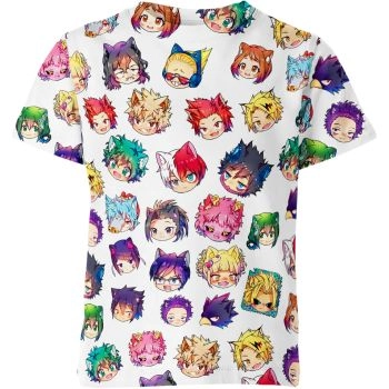 Graceful White and Multicolor My Hero Academia Shirt