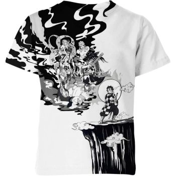 Monochrome Magic Demon Slayer Shirt - Lively and Cute