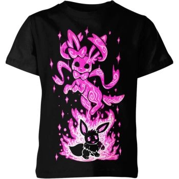 Sylveon And Eevee From DQS Shirt Black