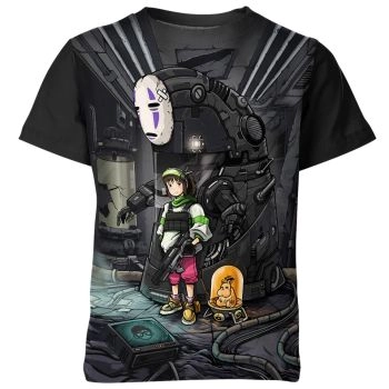 No Face Chihiro Ogino in Mysterious Black Shirt