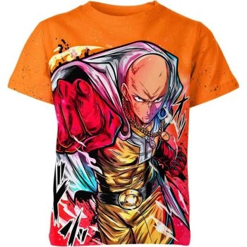Saitama One Punch Man Shirt - Orange