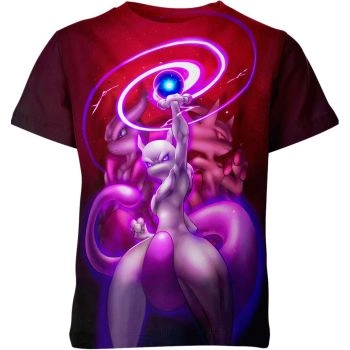 Striking Red and Purple Mewtwo from DQS Shirt